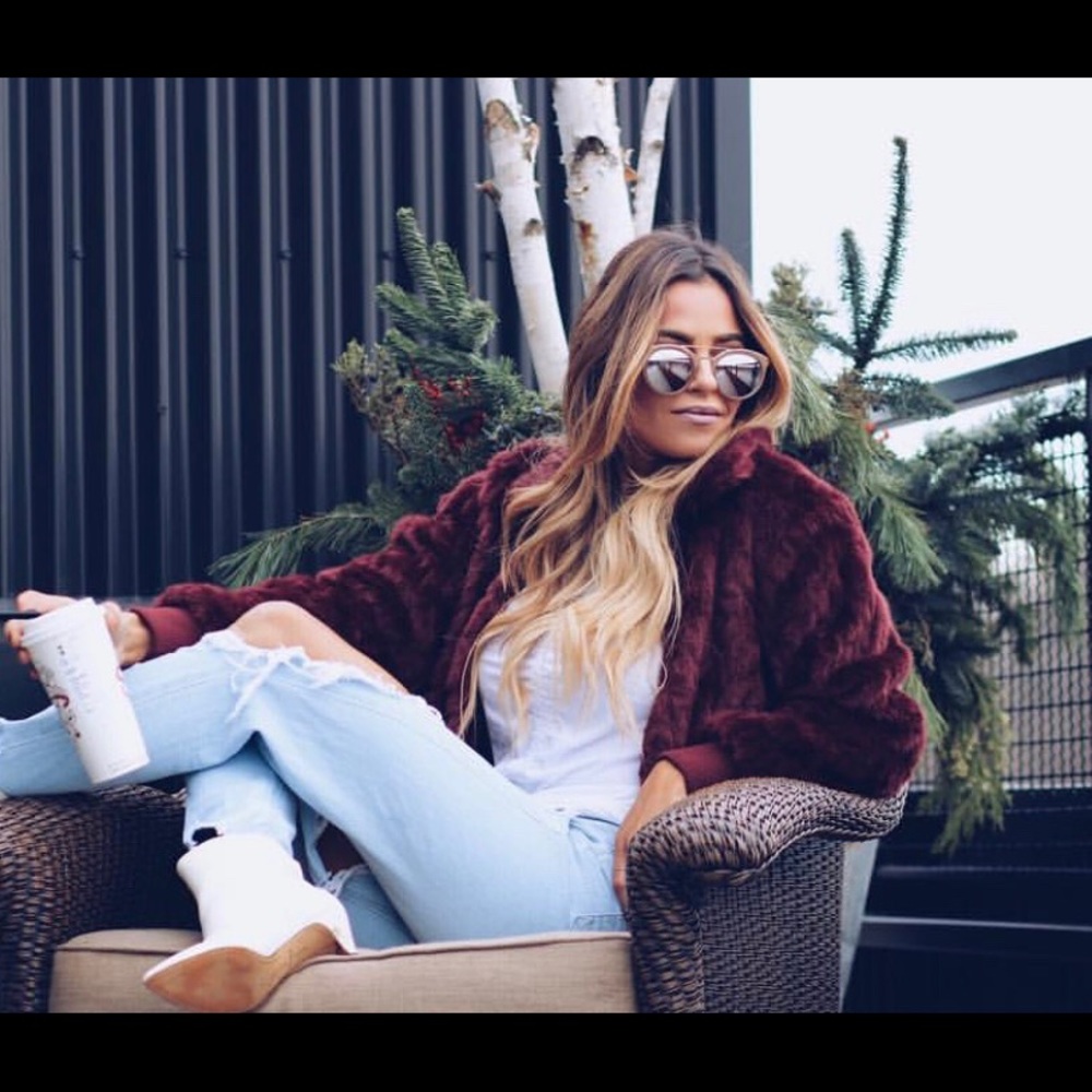 NWT express fur bomber